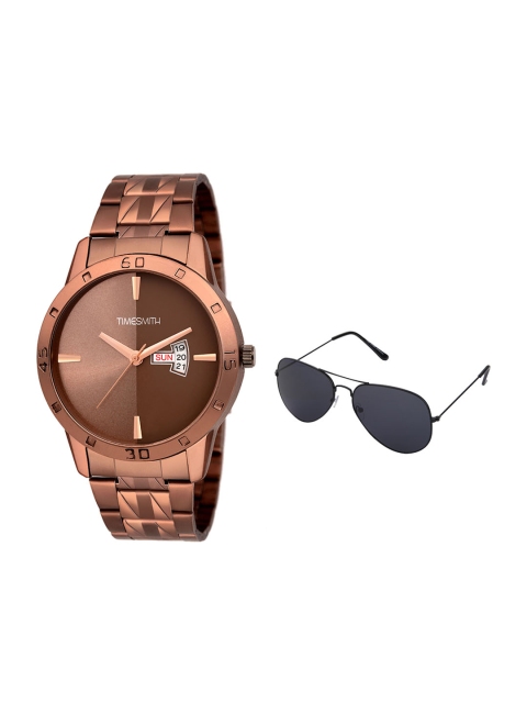 

TIMESMITH Men Brown Analogue Watch with Free Sunglasses TSC-068-WMG-002