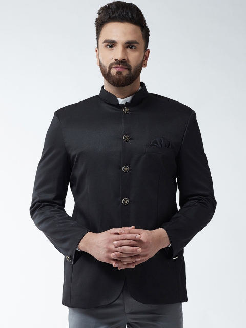 

SOJANYA Men Black Solid Blazer