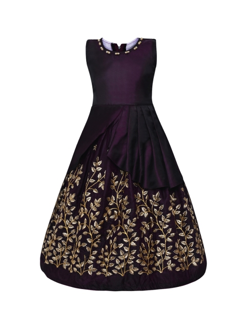 

Aarika Girls Embellished Burgundy Maxi Dress