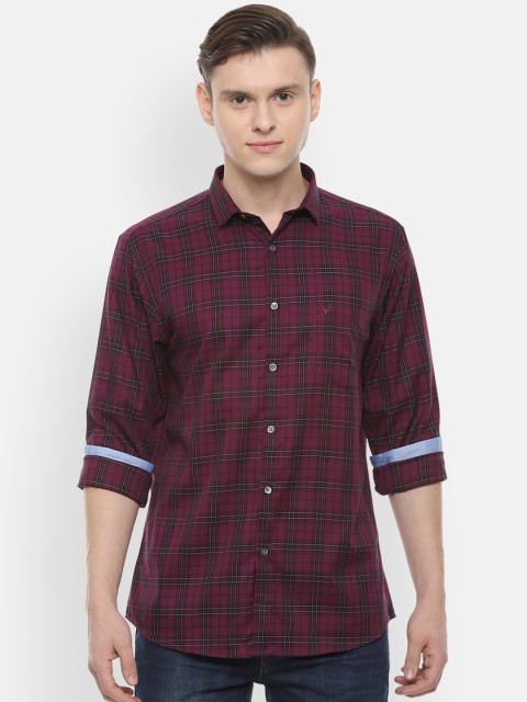 

Allen Solly Men Purple Slim Fit Checked Casual Shirt