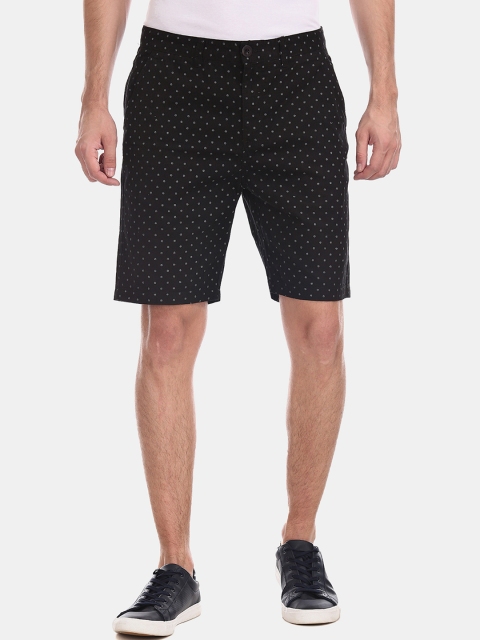 

Ruggers Men Black Printed Regular Fit Regular Shorts