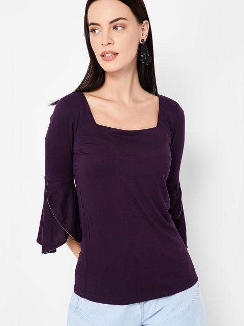 

CODE by Lifestyle Women Purple Solid Top
