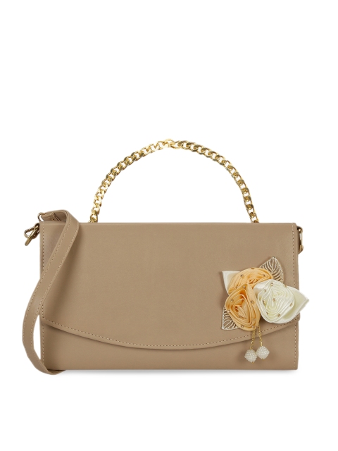 

KLEIO Cream-Coloured Solid Sling Bag