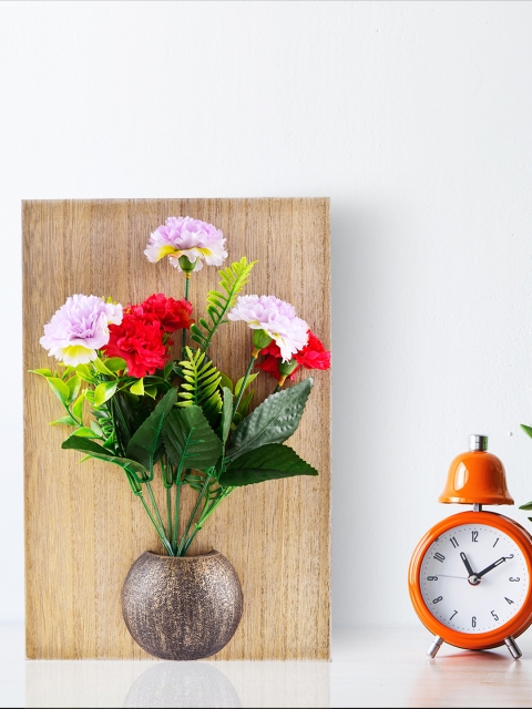 

Archies Love Gifts Brown & Green Wall Hanging With Artificial Flower