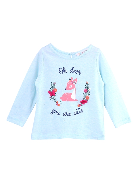 

Beebay Girls Blue Printed Round Neck T-shirt