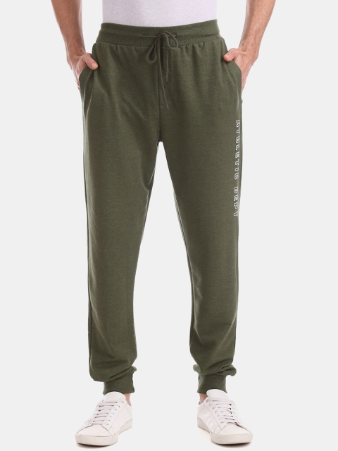 

Colt Men Olive Green Solid Straight Fit Joggers