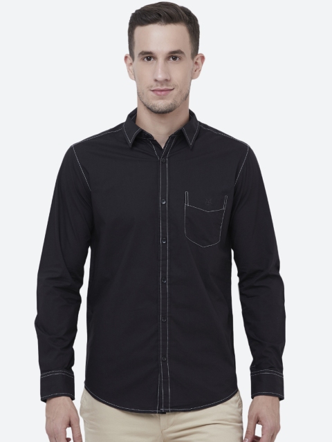 

Mufti Men Black Slim Fit Solid Casual Shirt