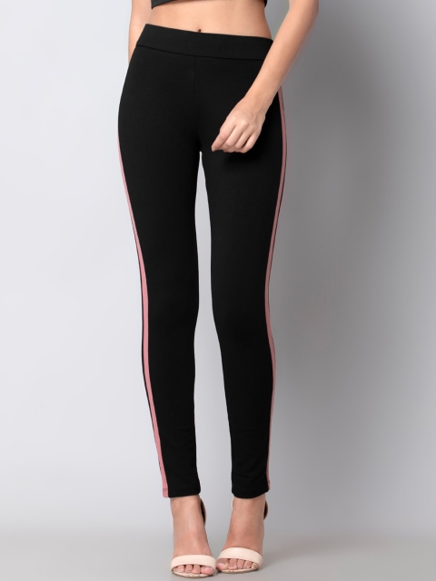 

FabAlley Women Black Solid Ankle-Length Leggings