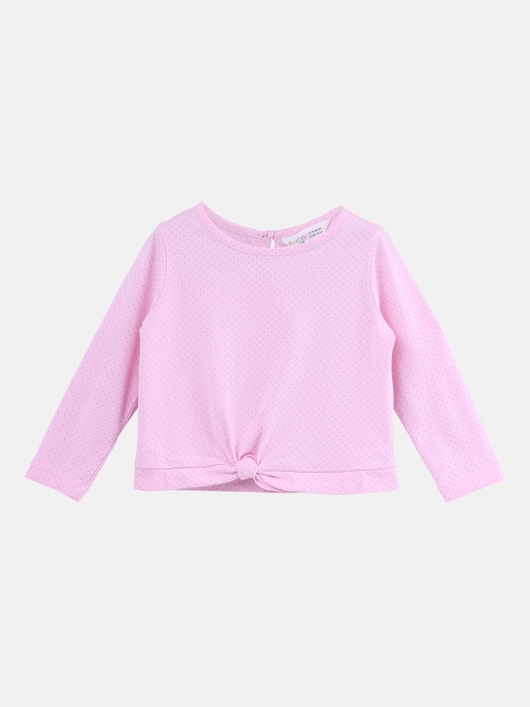 

Beebay Girls Pink Printed Pure Cotton Top