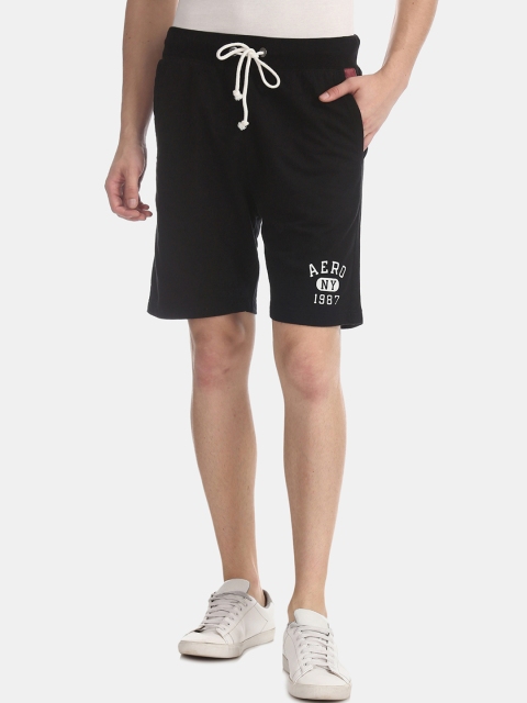 

Aeropostale Men Black Solid Regular Fit Regular Shorts