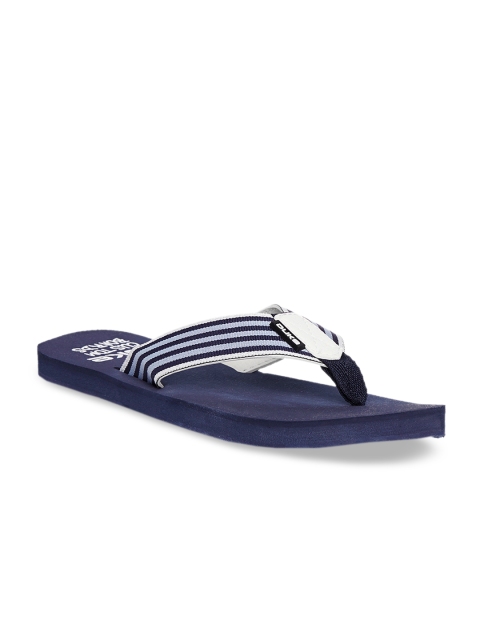 

Duke Men Navy Blue Striped Thong Flip-Flops