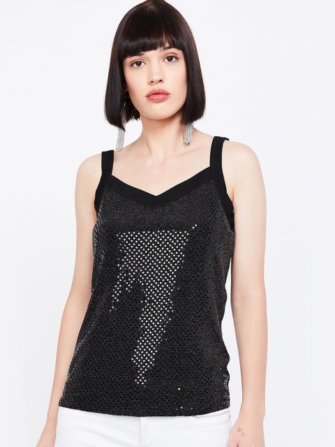 

CODE by Lifestyle Women Black Embellished Top