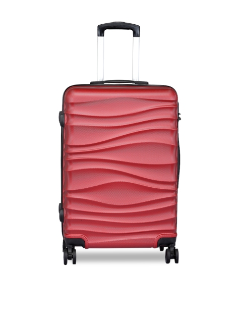 

Teakwood Leathers Unisex Red Solid Medium Trolley Bag