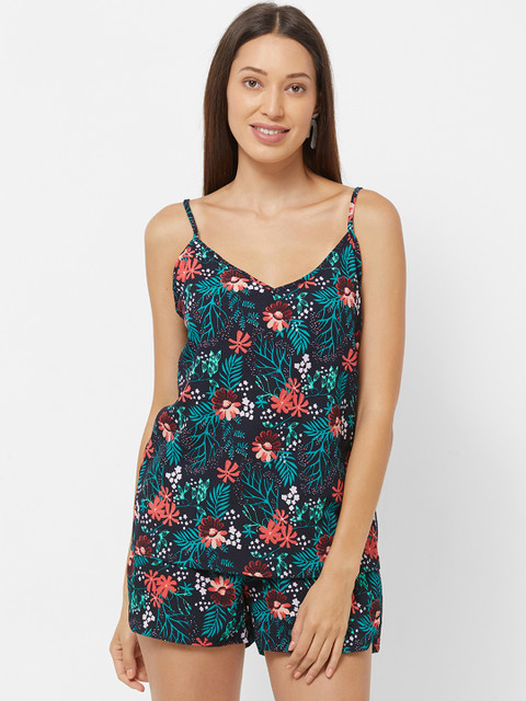 

The Beach Company Women Green Tropical Printed Top