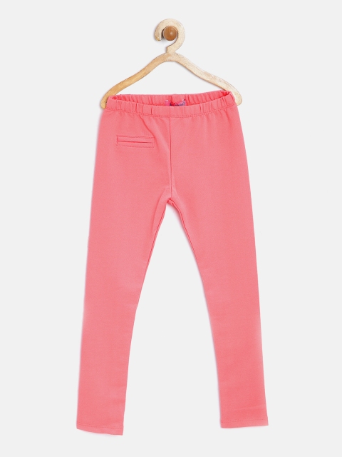 

Nauti Nati Girls Pink Solid Leggings