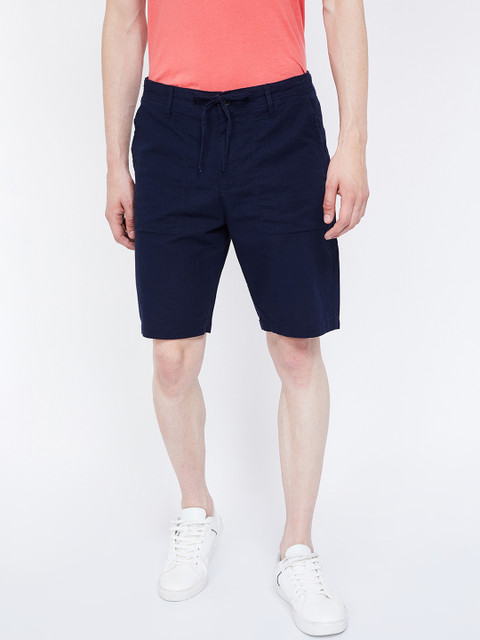 

Bossini Men Navy Blue Solid Slim Fit Regular Shorts