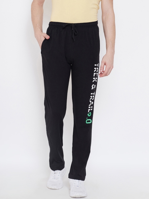 

Duke Men Black Printed Slim-Fit Track Pants