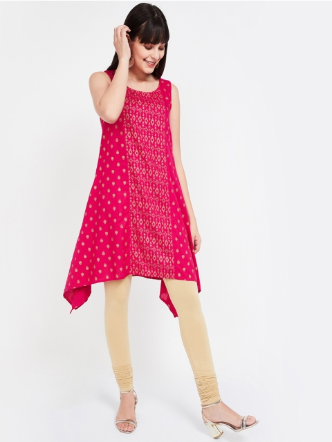 

Colour Me by Melange Women Fuchsia Pink Printed A-Line Kurta