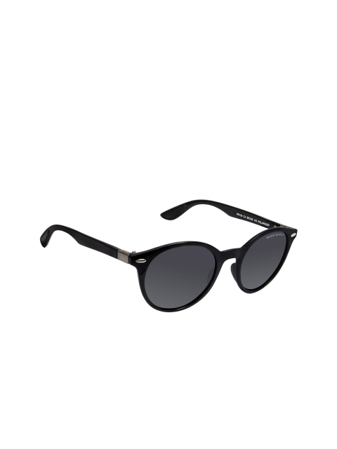 

David Blake Unisex Round Sunglasses SGDB1947xP6120C3, Black
