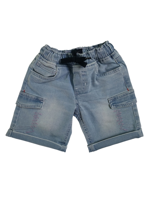 

KiddoPanti Boys Blue Washed Regular Fit Denim Shorts