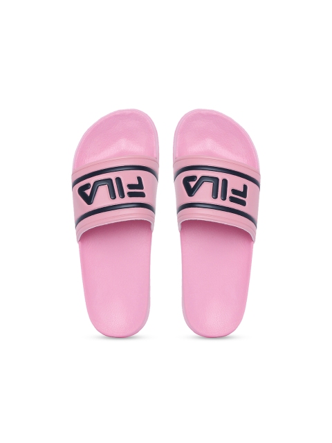 

FILA Women Pink Printed Sliders