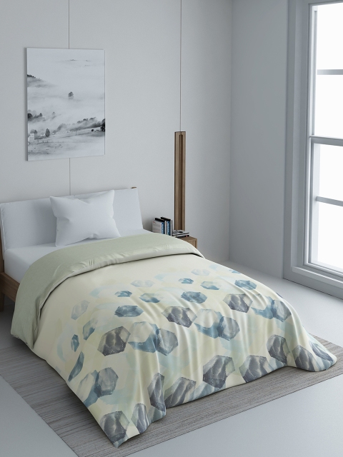 

SPACES Blue & Green Floral Printed AC Room 150 GSM Single Bed Comforter