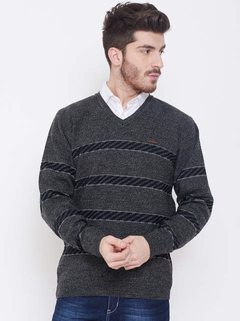 

Duke Men Black Striped Sweater
