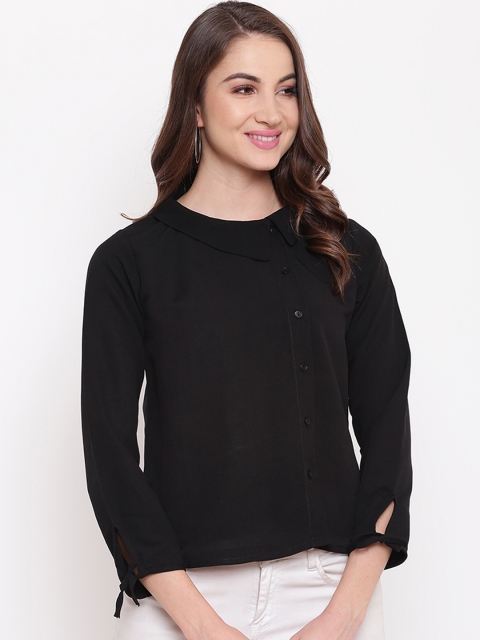

Mayra Women Black Solid Shirt Style Top