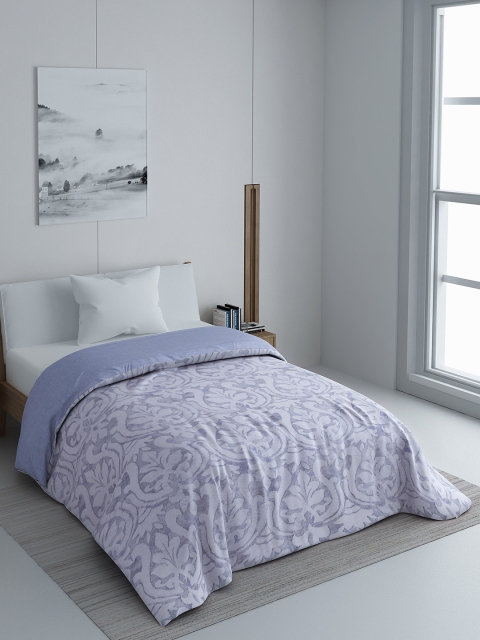 

SPACES Blue Abstract Printed AC Room 150 GSM Single Bed Comforter
