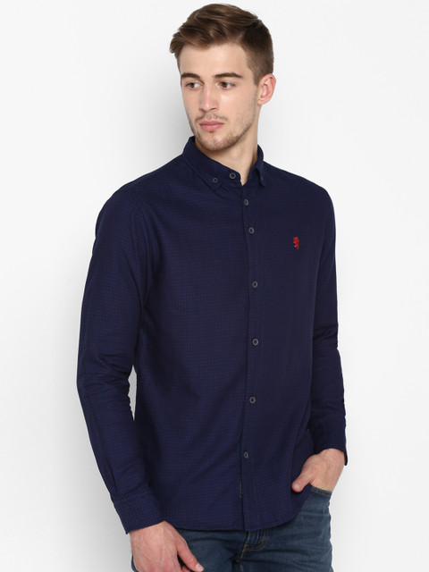 

Red Tape Men Navy Blue Regular Fit Solid Casual Shirt