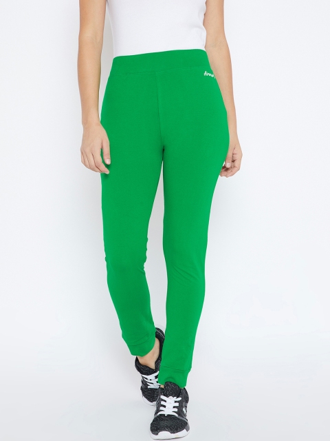 C9 Women Green Solid Track Pants