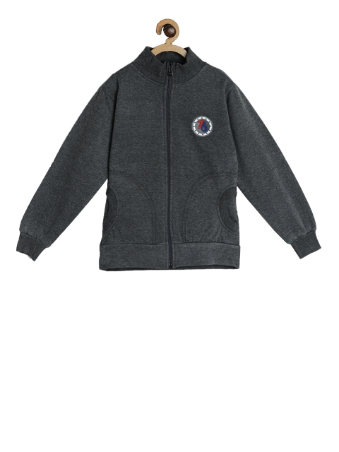

SWEET ANGEL Girls Charcoal Grey Solid Sweatshirt