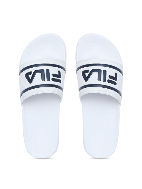 

FILA Men White Printed Sliders