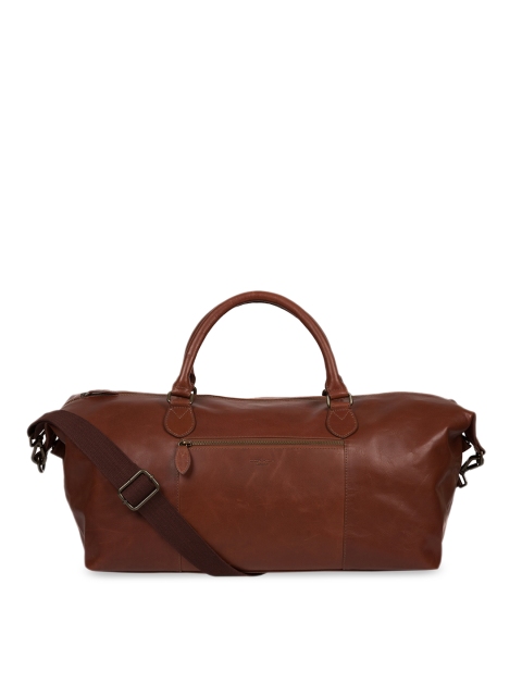 

PURE LUXURIES LONDON Men Brown Conkca Collection Genuine Leather Storey Duffel Bag