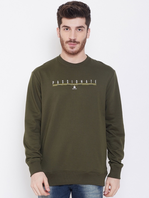 

Duke Men Green Solid Sweatshirt