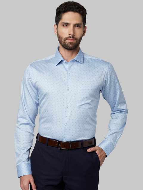 

Park Avenue Men Blue Regular Fit Printed Formal Shirt
