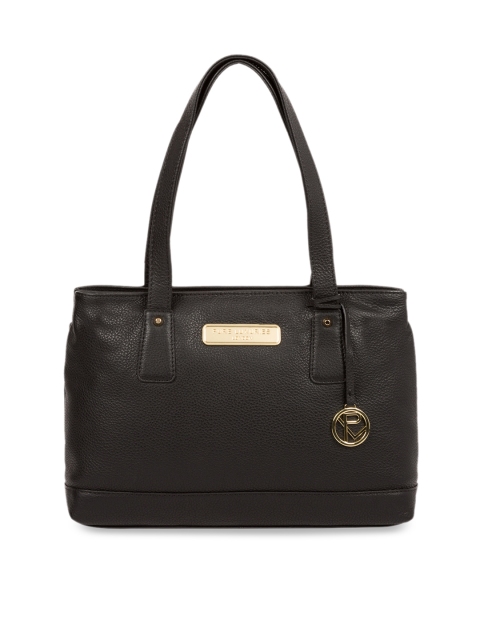 

PURE LUXURIES LONDON Women Black Solid Genuine Leather Kate Handbag