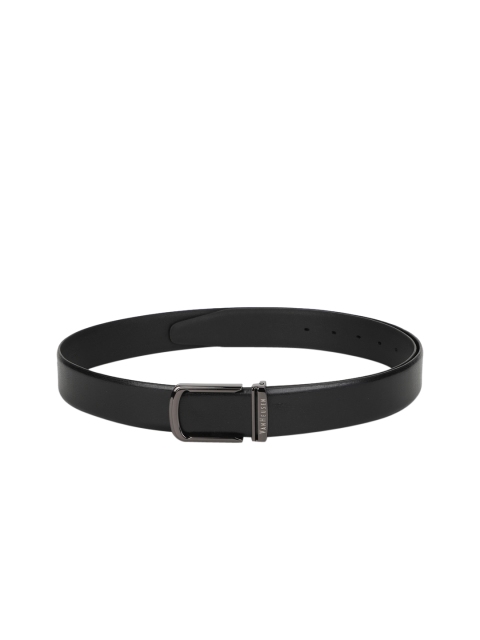 

Van Heusen Men Black Textured Leather Belt