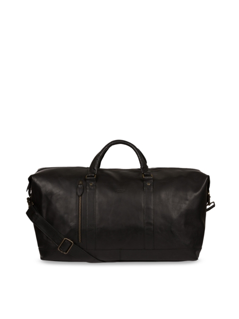 

PURE LUXURIES LONDON Men Black Conkca Genuine Leather Gerson Duffel Bag