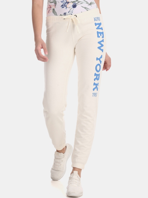 

Aeropostale Women White Solid Joggers