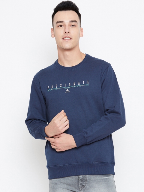 

Duke Men Blue Printed Sweatshirt