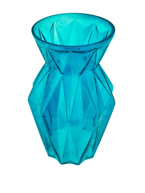 

HomeTown Blue Marvela Colored Glass Flower Vase