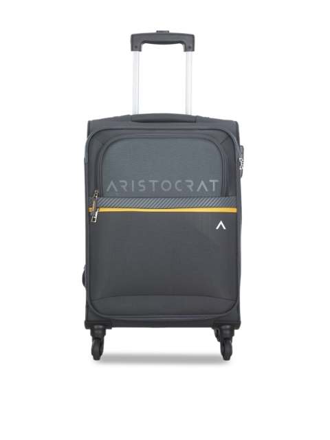 

Aristocrat Unisex Grey Solid Cabin Trolley Bag