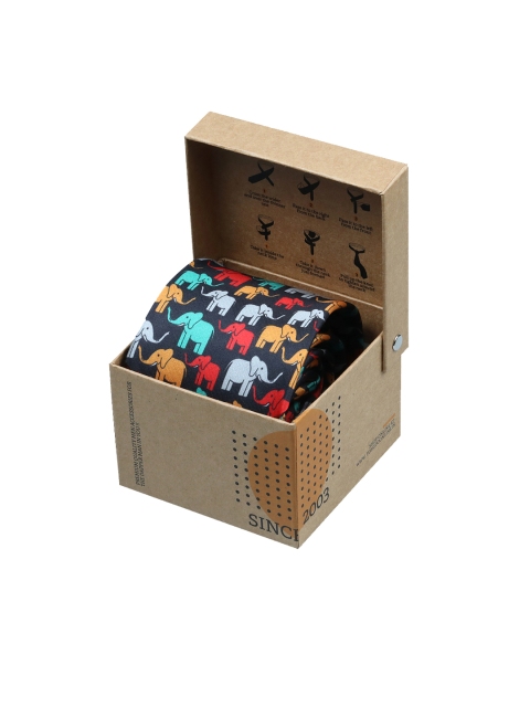 

Tossido Black & Red Printed Broad Tie