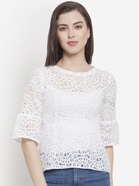 

Martini Women White Self Design Top