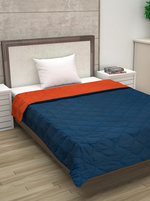 

Divine Casa Orange & Blue Solid Mild Winter 150 GSM Single Bed Comforter