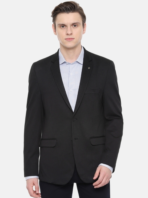 

Allen Solly Sport Black Self-Design Single-Breasted Slim Fit Blazer