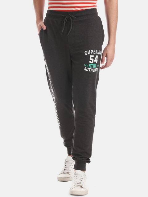 

Colt Men Charcoal Grey Solid Straight Fit Joggers