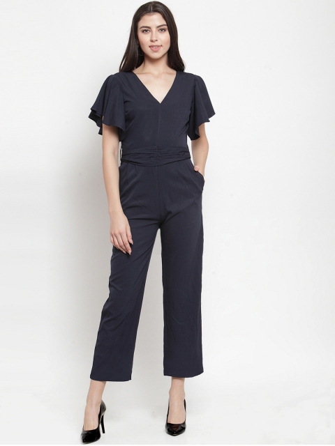 

Magnetic Designs Women Navy Blue Solid Basic Jumpsuit