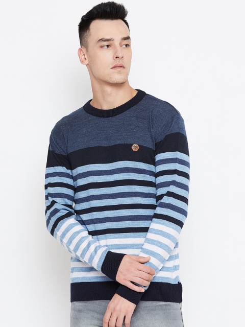 

Duke Men Blue Solid Sweater